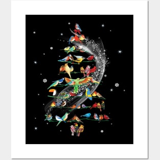 Lovely Parrot Christmas Tree Costume Gift Posters and Art